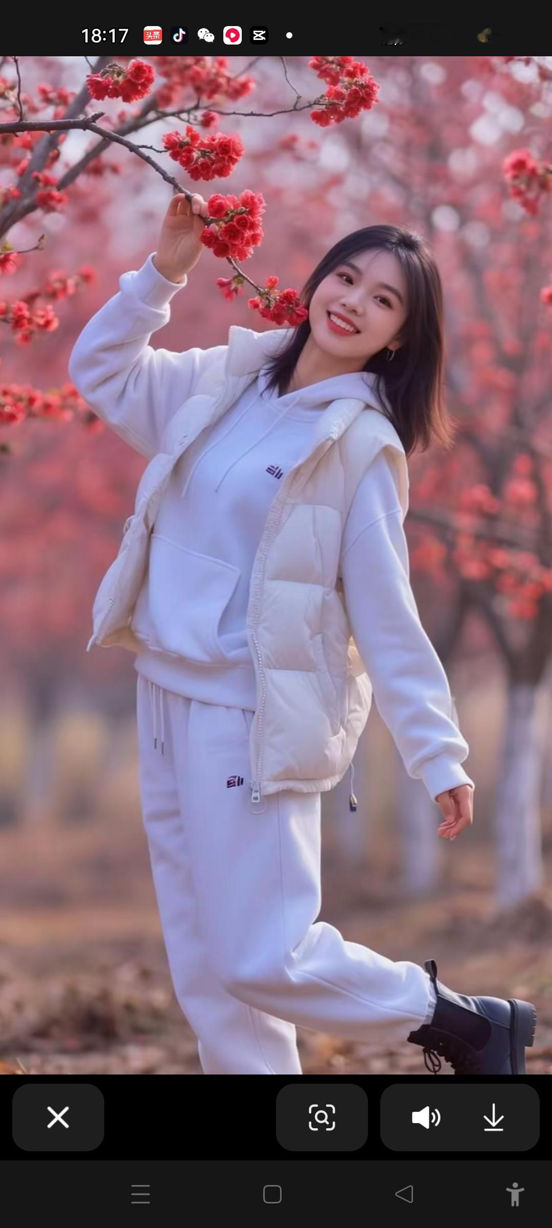 樱花树下，元气少女的微笑简直是春天最美的风景。想象一下，粉嫩的樱花纷纷...