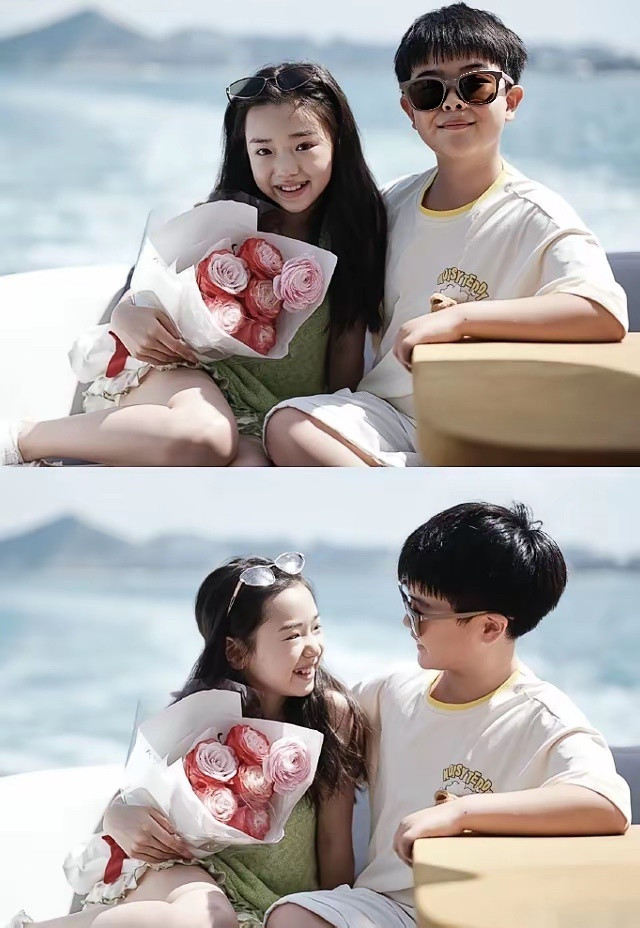 甜！小酒窝和朵朵拜年合照2月17日，大年初一，董璇晒出小酒窝和朵朵合照，配文：“