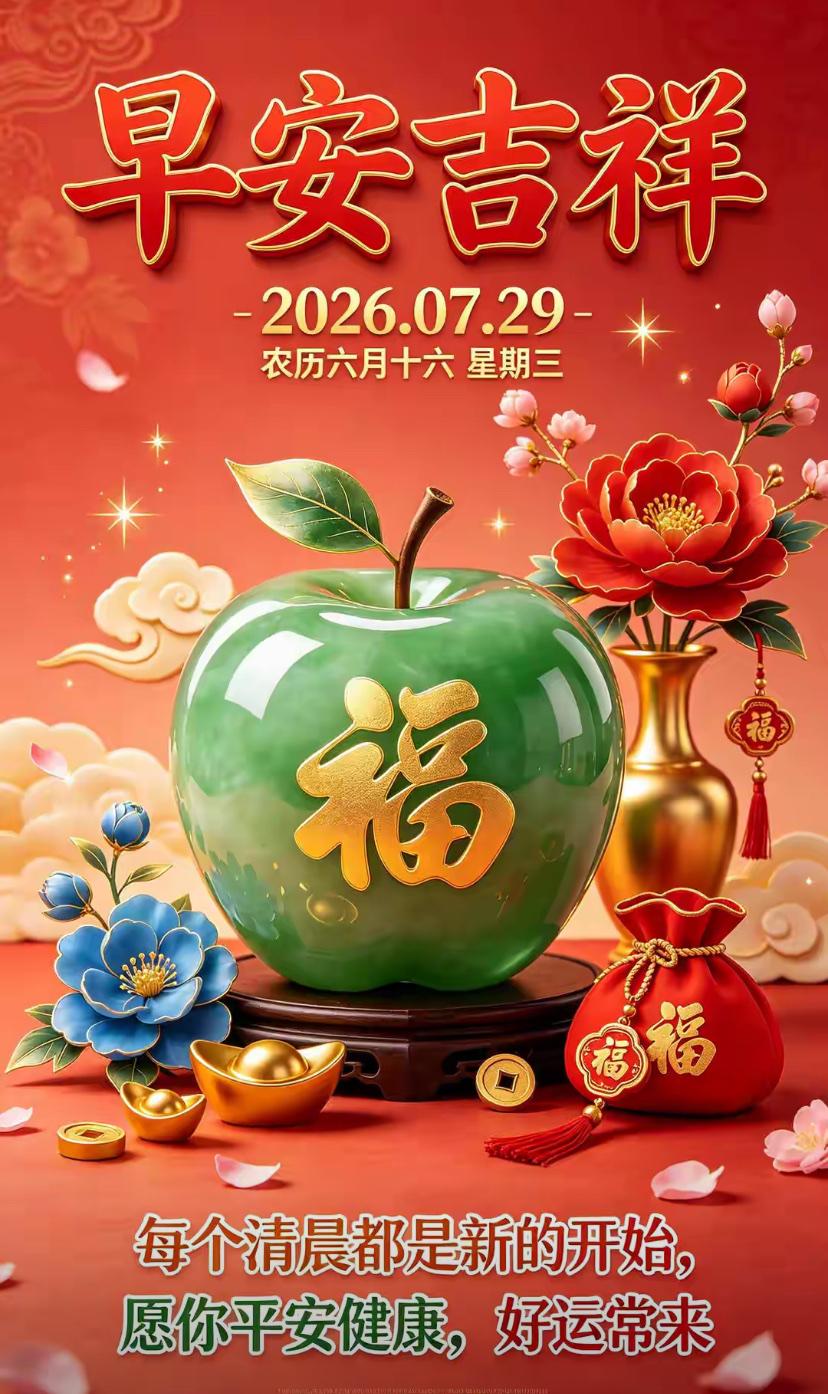 🌺2026年7月29日，人间烟火暖，盛夏觅清欢🌺🌴☀️朝阳缓缓一普照