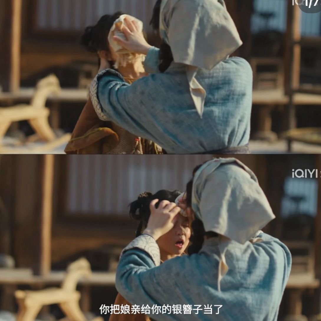 长玉很爱干净啊早上会记得给妹妹洗干净脸抗猪肉用会布专门垫着尤其腌肉这里给谢征演示