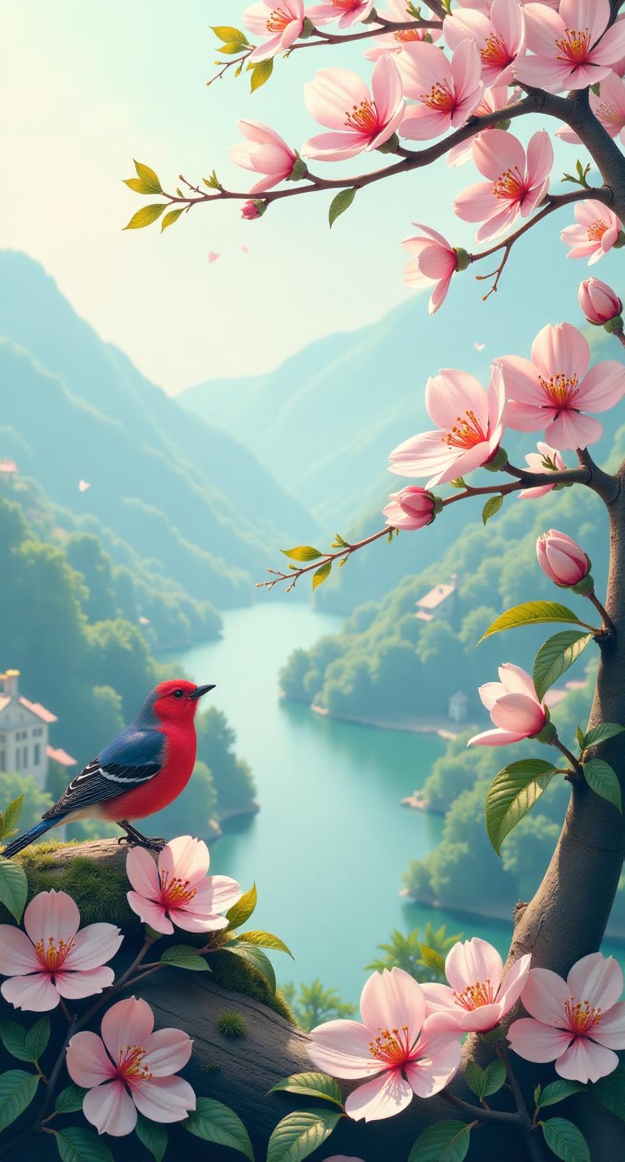 上联：鸟语花香春光美，诚邀下联莺歌燕舞夏日长