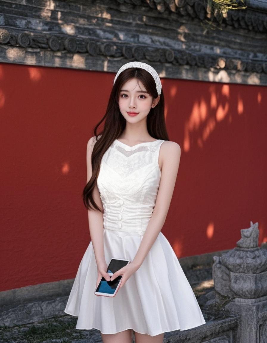 红墙白衣梦 原来ai写真可以这么美 人生总得有一套ai写真吧 谁拍谁好...
