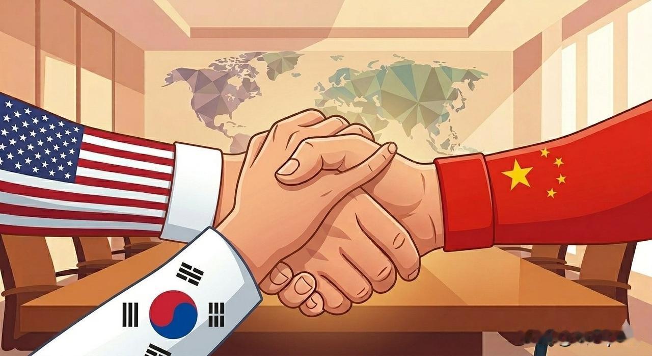 日本人担忧地说，中国、美国、韩国三方在韩国进行贸易磋商，不带日本玩，一直叫嚣的高