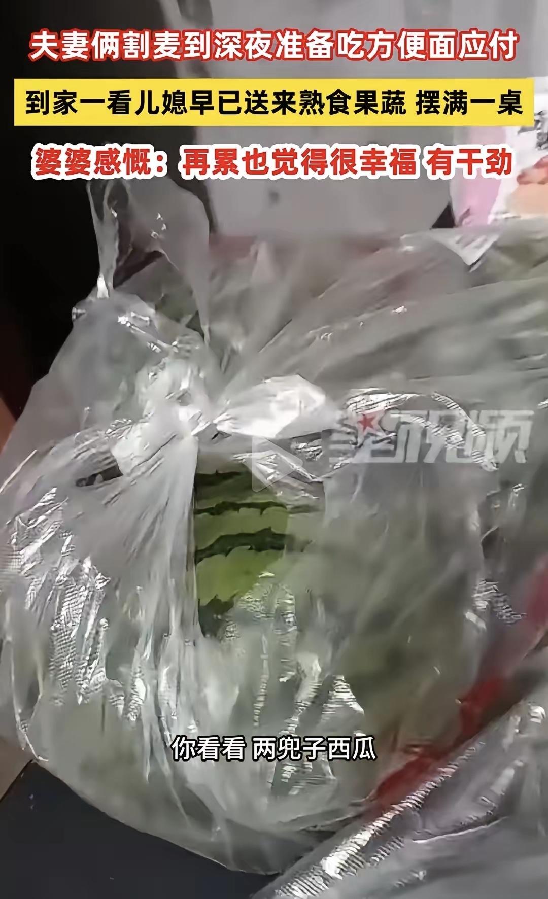 “真好！”老两口割麦到深夜，回家想泡方便面凑合一口，进屋一看红了眼眶5月31