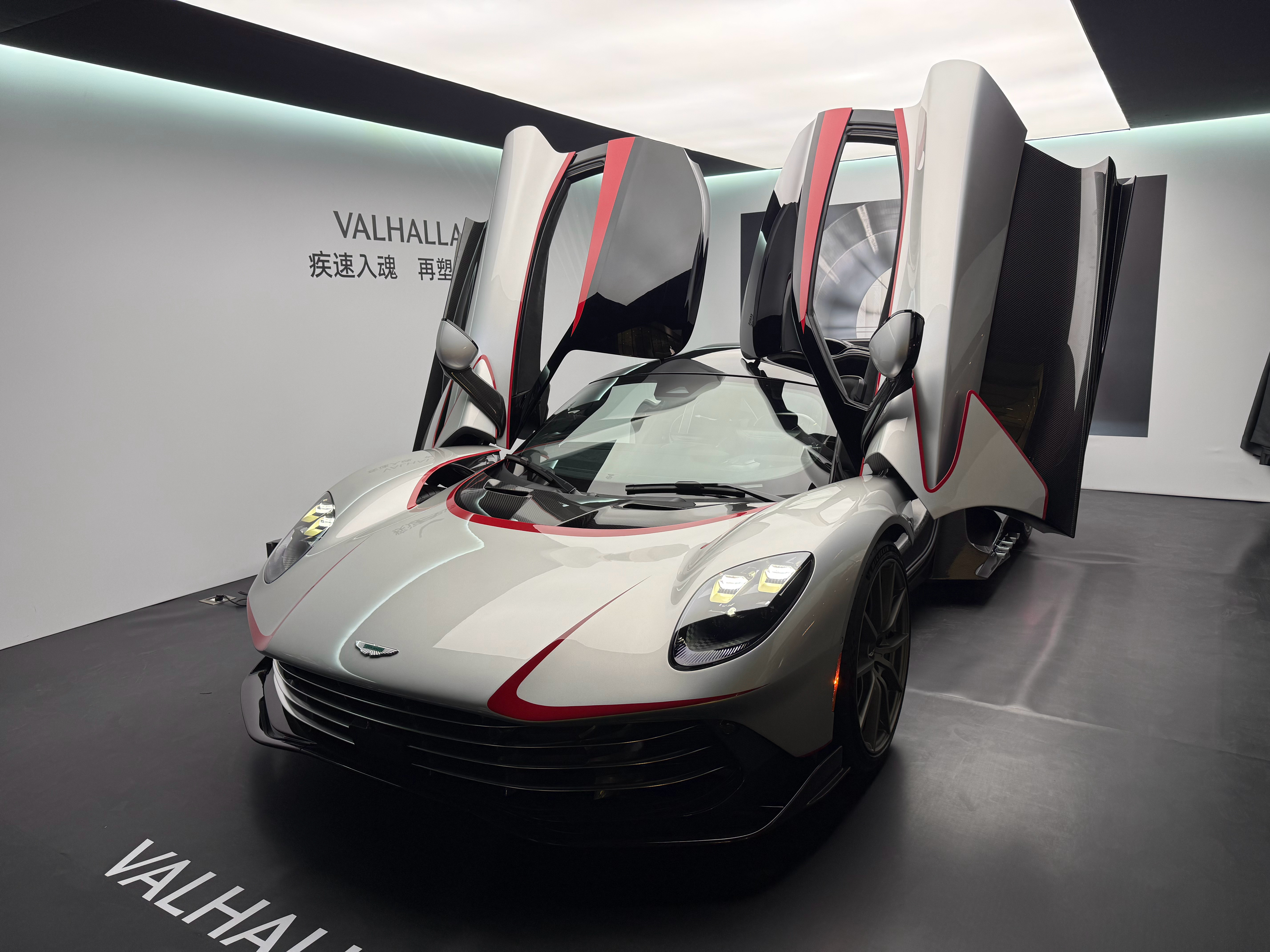 前两天带娃去涨了涨见识，看了看阿斯顿马丁Valhalla，2000多万的车，