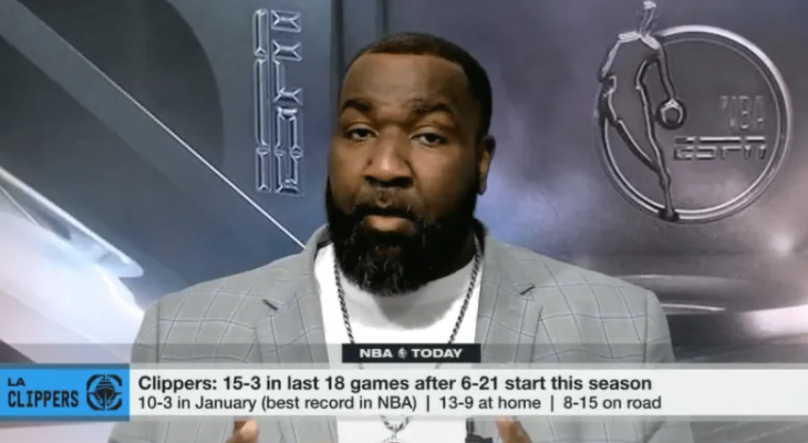 ESPN评论员肯德里克-帕金斯在节目中谈到快船最近18场比赛取得15胜3负时时表