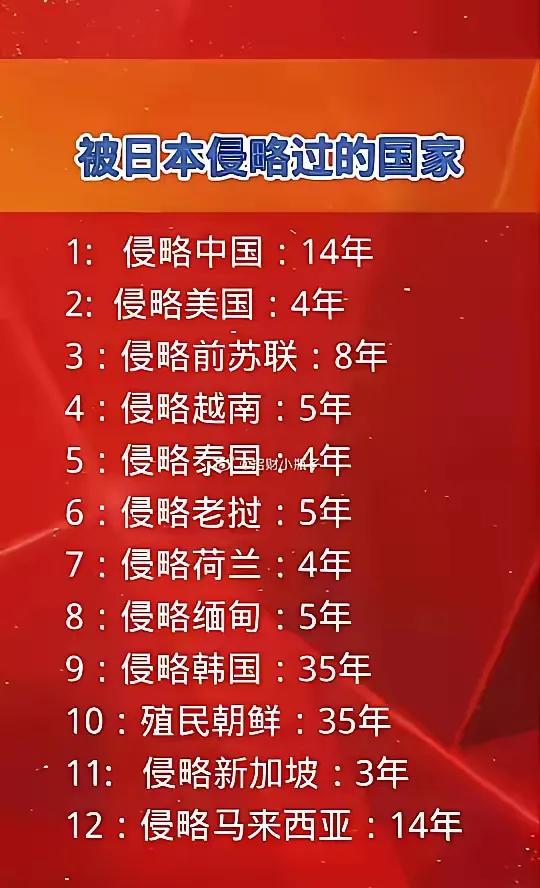 我就想不明白了，二战的日本怎么有能力侵略这么多国家的？还持续那么长时间？带