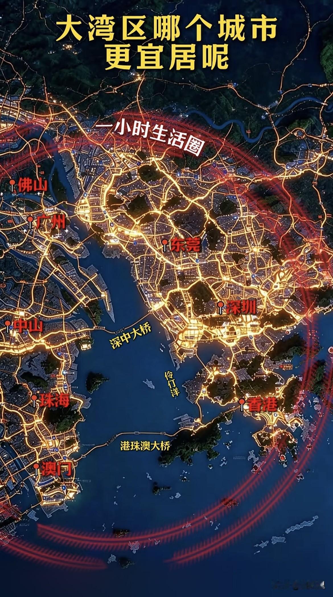 要说大湾区哪个城市更宜居，这个肯定没有唯一答案，如果非要给出一个明确的，只能说东