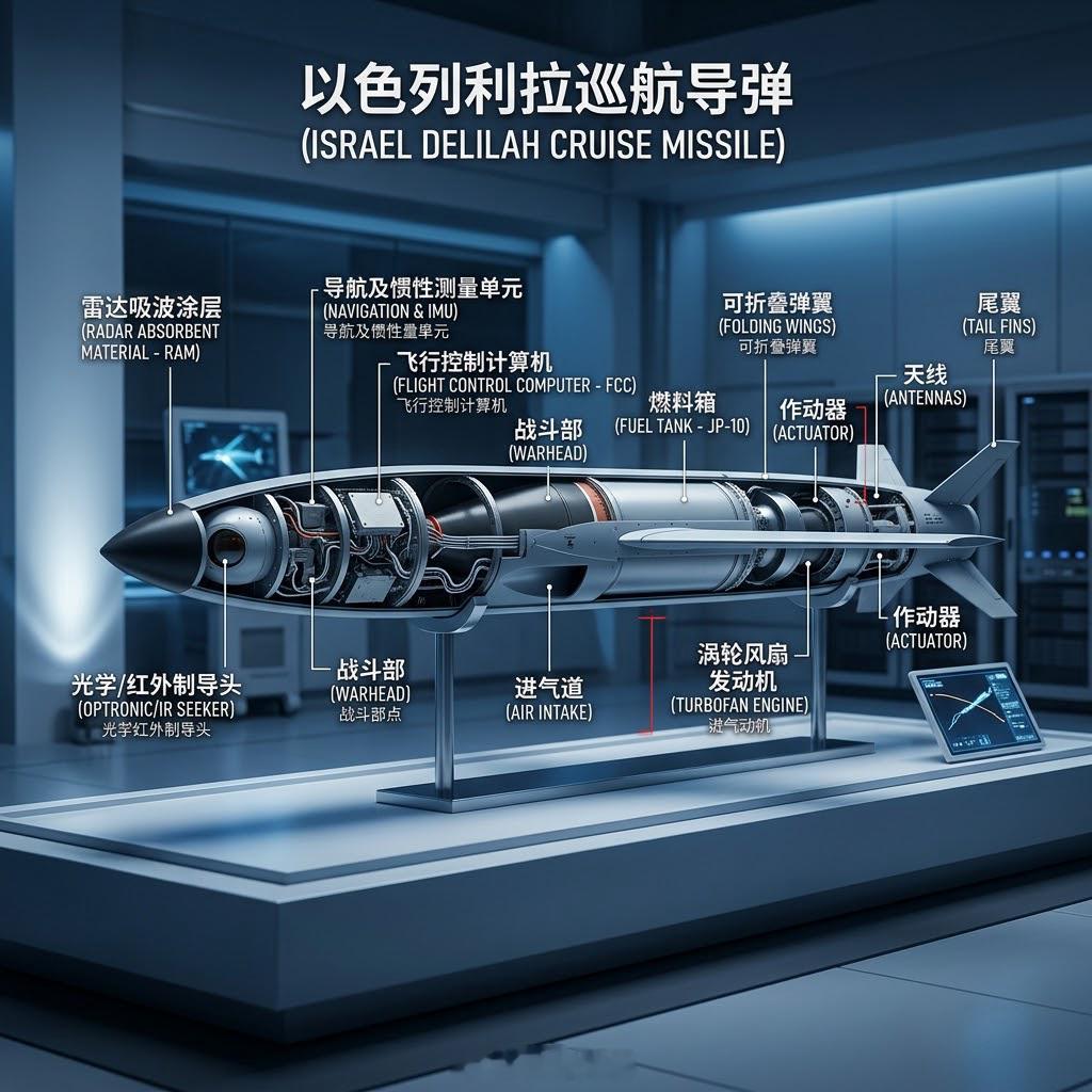 能在天上“等”目标的巡航导弹：以色列“大利拉”“大利拉”（Delilah）是以色列空军1990年代后