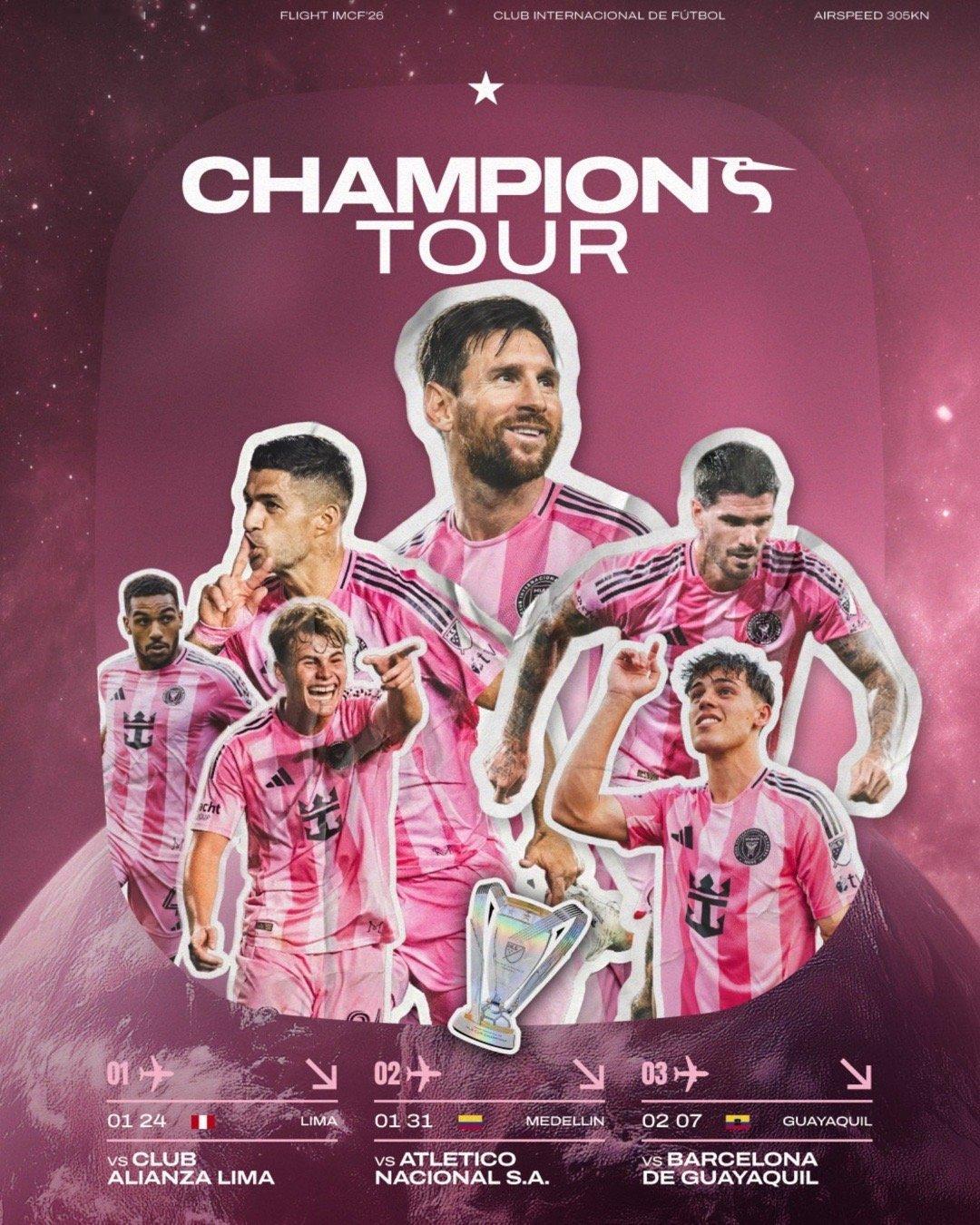 🚨迈阿密国际队正式宣布季前友谊赛赛程🏆▪️1月24日在秘鲁🇵🇪对阵