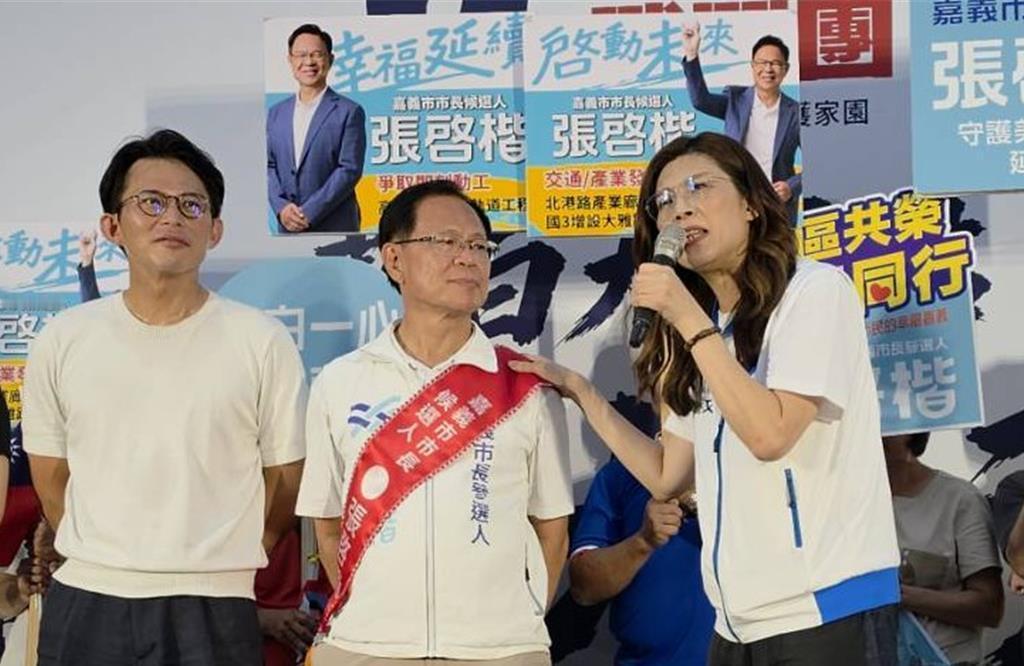 郑丽文、黄国昌合体强力辅选张启楷暗酸绿营王美惠国民党主席郑丽文、民众党主席黄