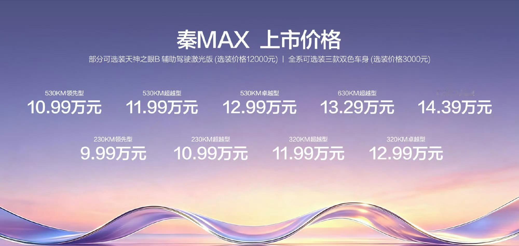 看完秦MAX整场发布会，真心觉得比亚迪这次太懂普通人的用车需求了！9.99万起拿