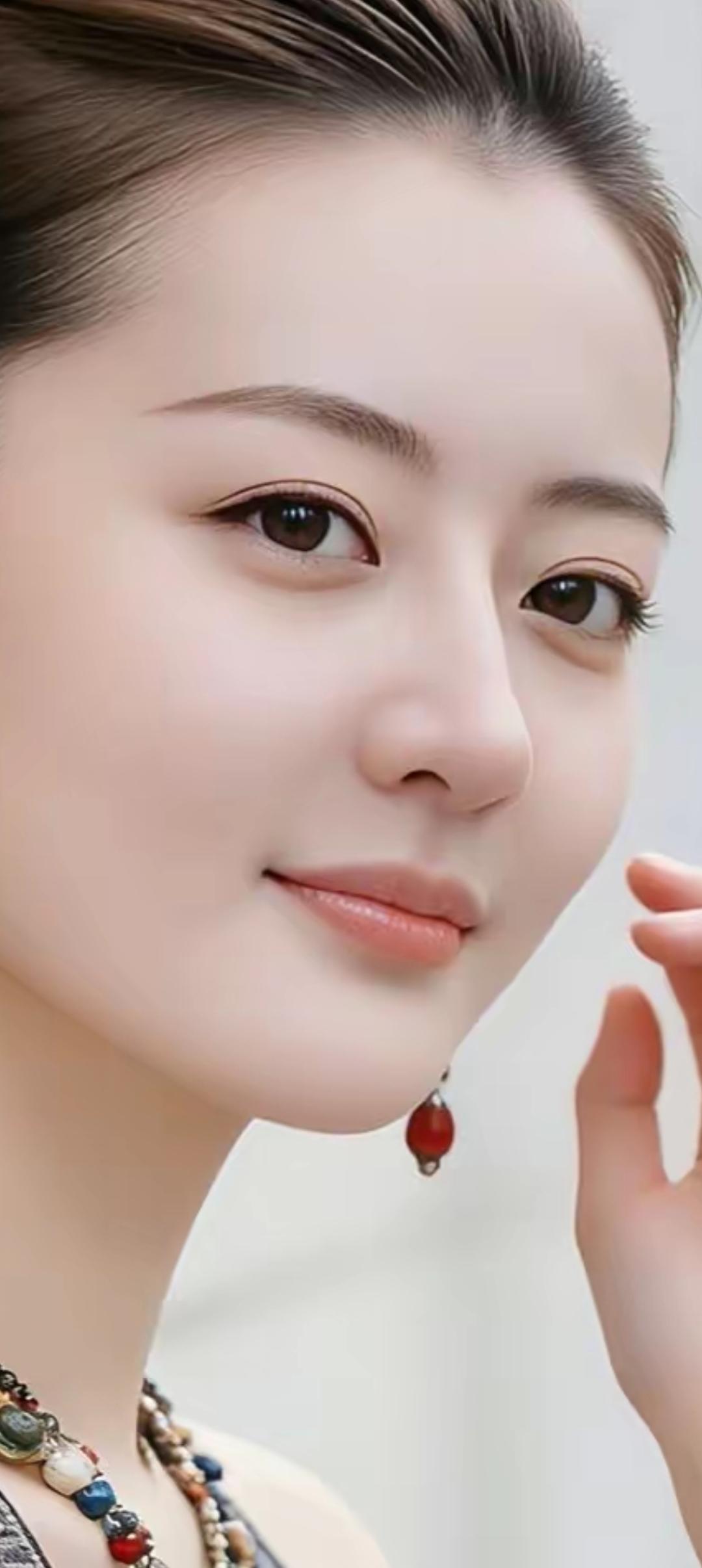 优雅气质，复古珠宝，甜美微笑，韵味十足。