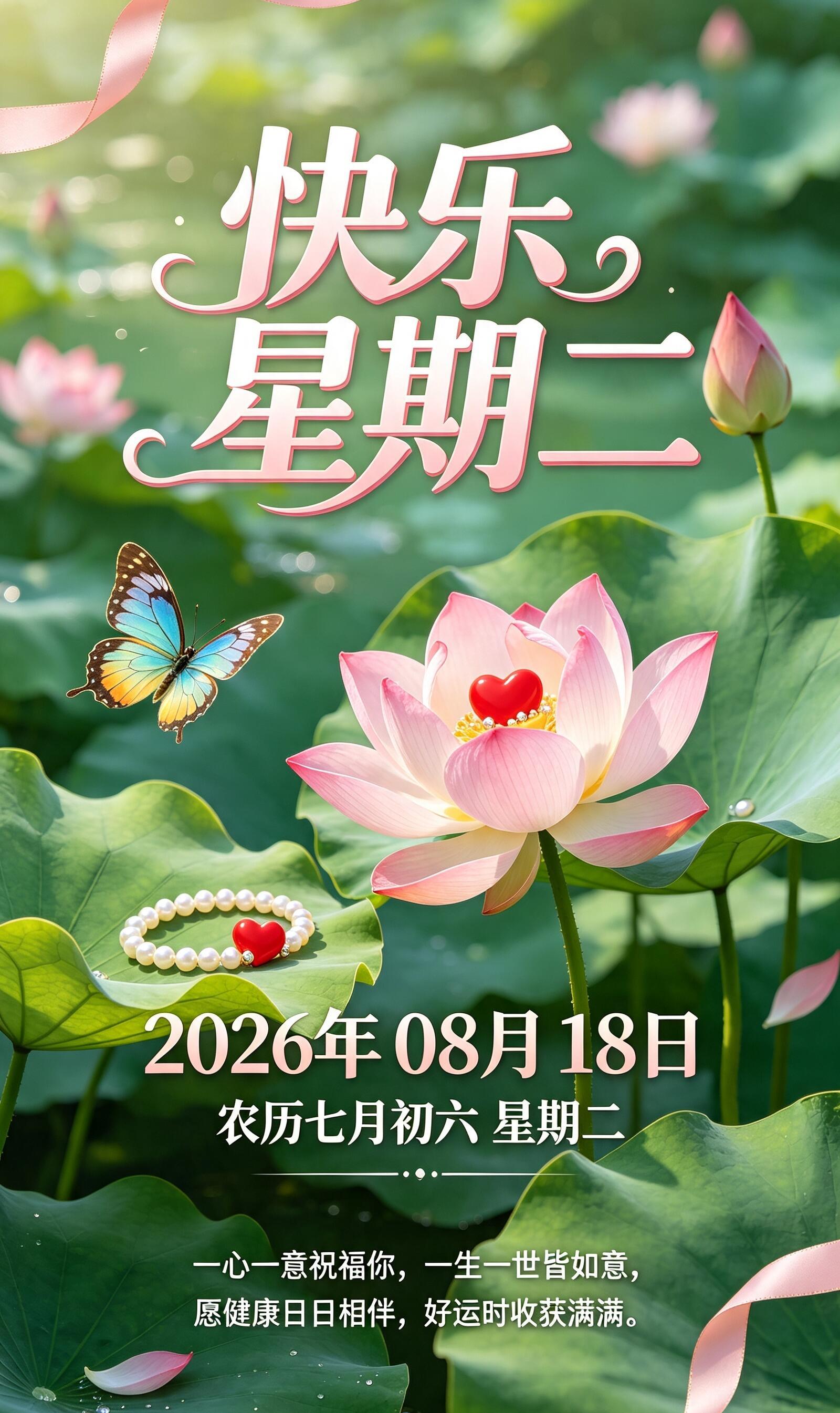 2026.8.18周二早安祝福图片海报壁纸拿图吱一声噢～