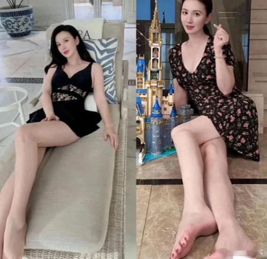 张萌气场太强了，身材气质双在线，看得移不开眼。性感的大脚丫子​​​