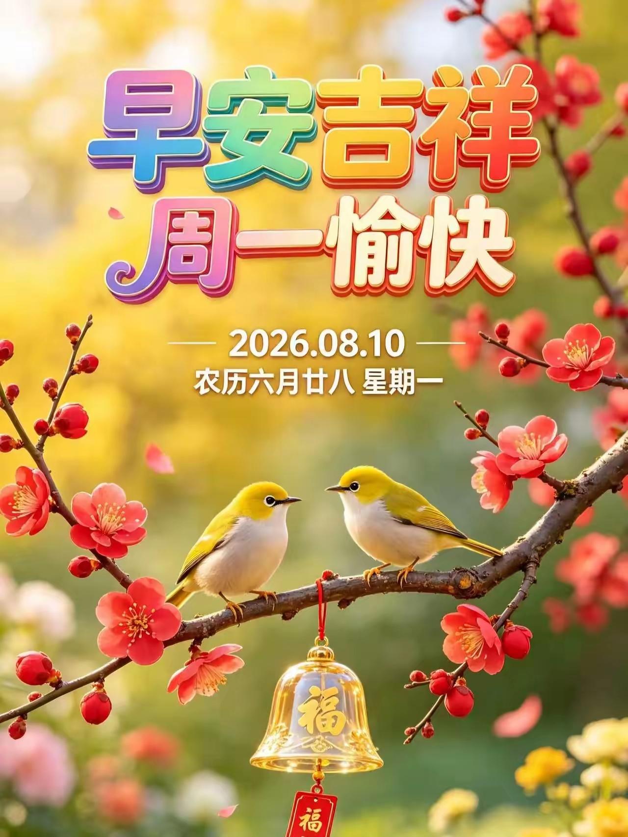 8.10日🌹🍎早上好♥️🌹新的一周又启程，愿我们平安喜乐、幸福安康、诸事