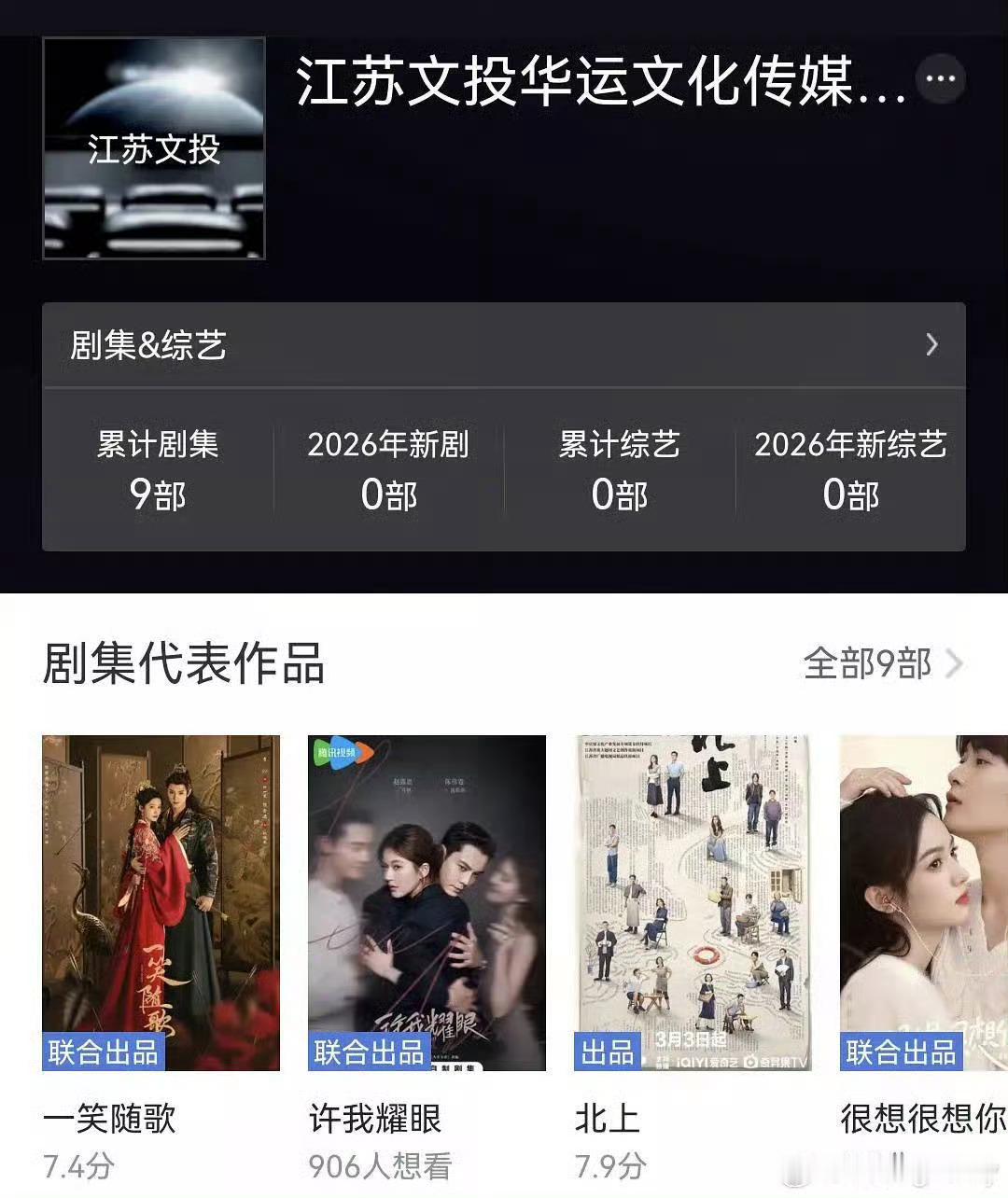 江苏文投白鹿投了这么多剧，人家肯定选回报率高的，不然选你呀要赔本的