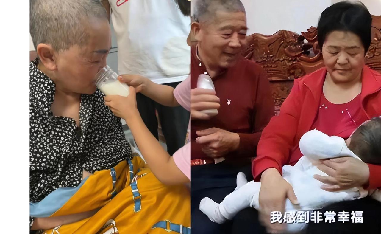 小天赐的母亲已经73岁高龄，疑似病了，剃光头发，消瘦了。女儿还不到7岁，将何去何