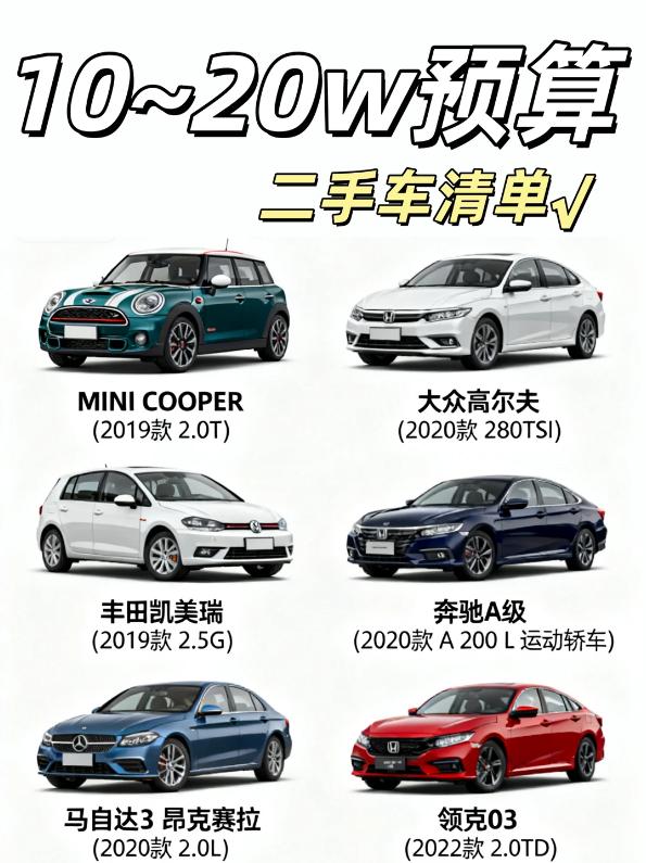 10-20万二手车｜新手必看的真实选车攻略✨手握10-20万预算，想淘一台省心