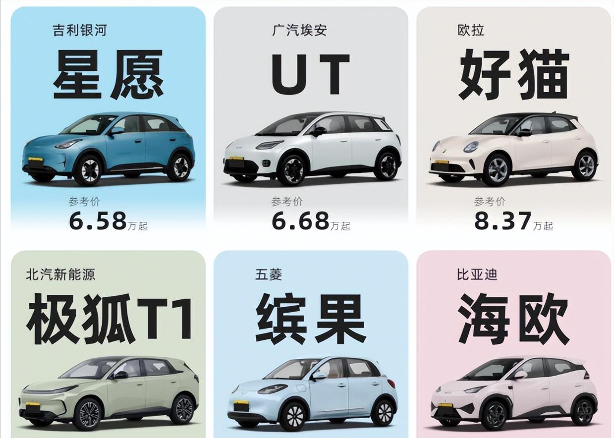 纯电小车，你选谁？不知不觉A0级电小车已经成了红海了。最早是五菱Mimi赚了第一
