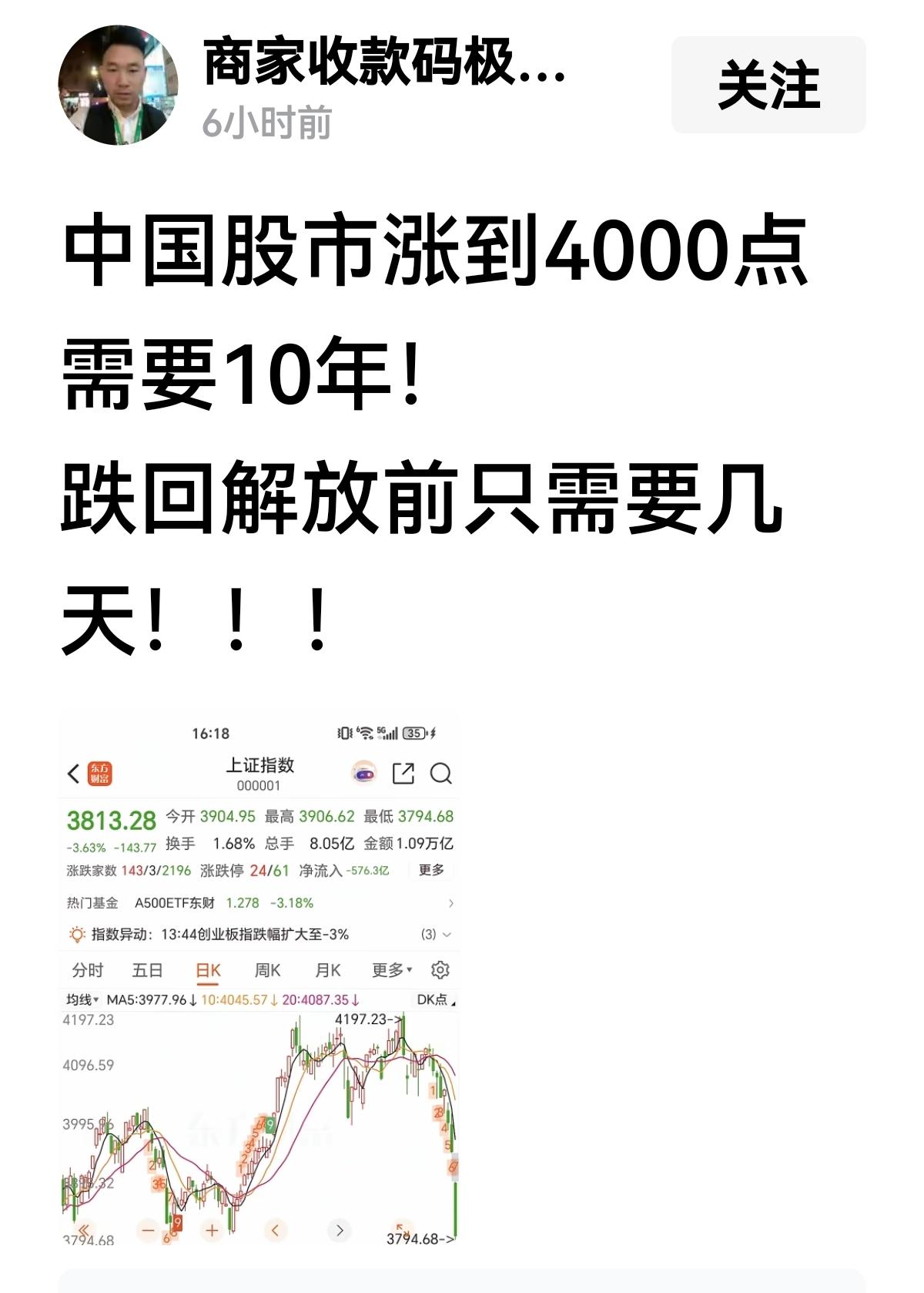 【请教张维为的遥遥领先】十七年前，美国股市6000多点我们股市6000多点