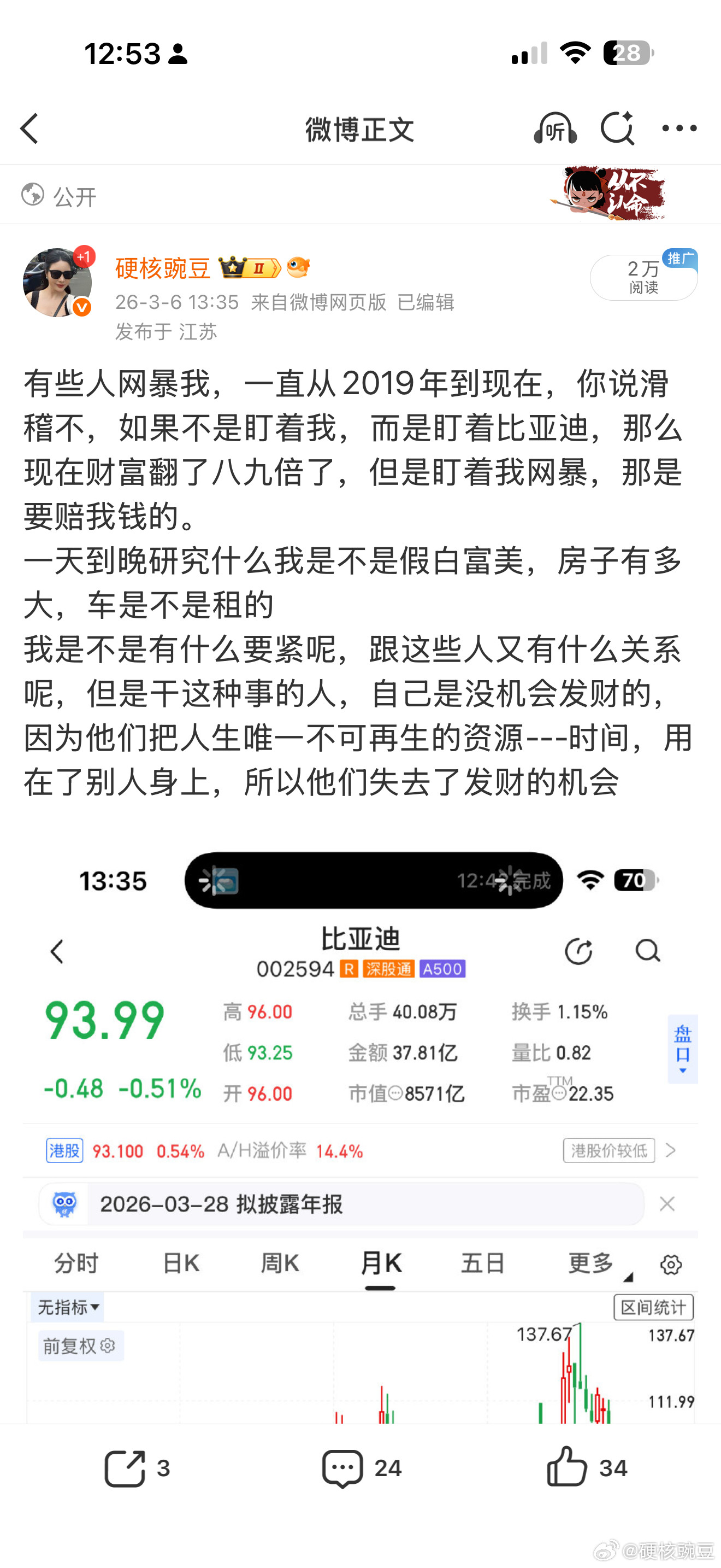 我唯一的一只股票