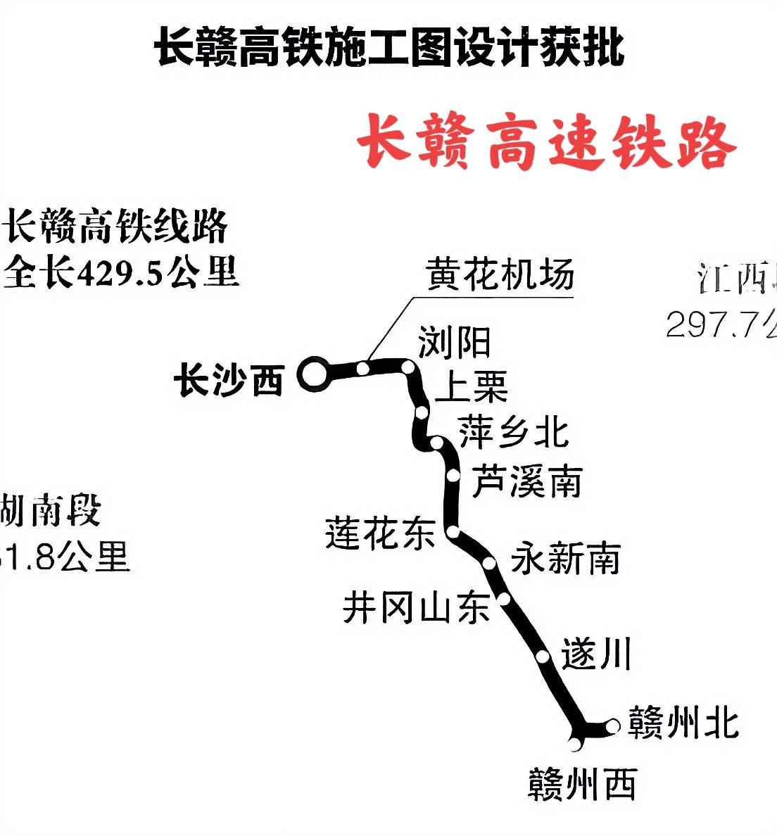 左等右盼，湖南与江西的这条高速铁路即将获得批复动工，那就是长赣高铁。长赣高铁的总