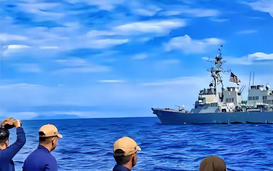 笑不活了！史上最好笑的军演出现了！美澳新菲4国每国出1艘军舰就在那里搞起了军演，