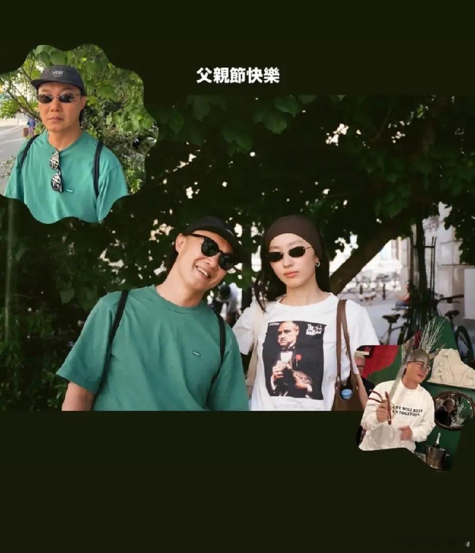 陈奕迅女儿，父亲节晒照，父女俩好酷哦！有一说一，陈康堤这个小姑娘很有福气，原生家