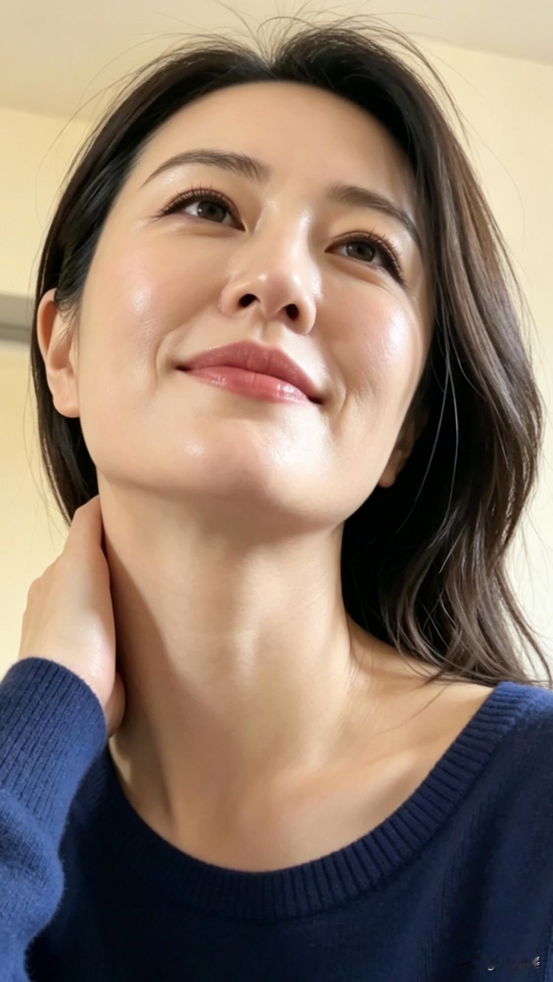  快五十岁， 脸上的细纹、松弛的皮肤，很正常。此刻更要保持好心态，守住好气色，