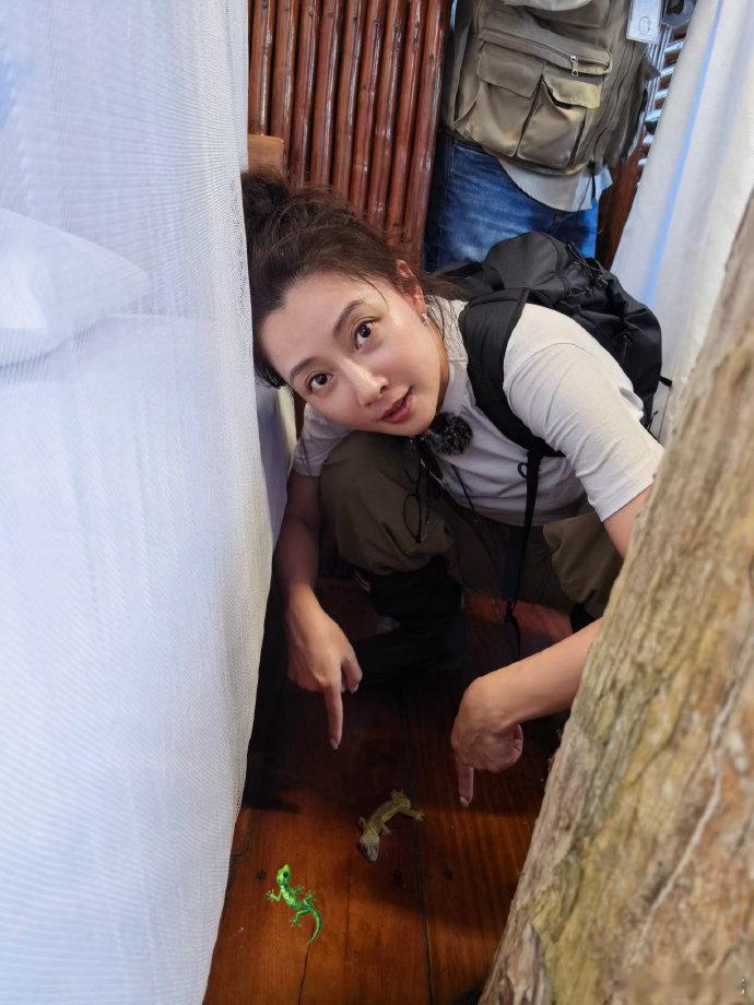 殷桃看到虫子浑身都麻了殷桃怎么怕什么来什么殷桃的真实感太难得，面对虫子完全绷不住