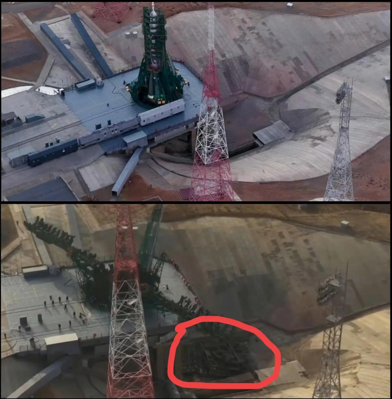 毛子又大意了。昨天大毛发射自家载人飞船MS-28，发射后发现位于发射台底部的勤务