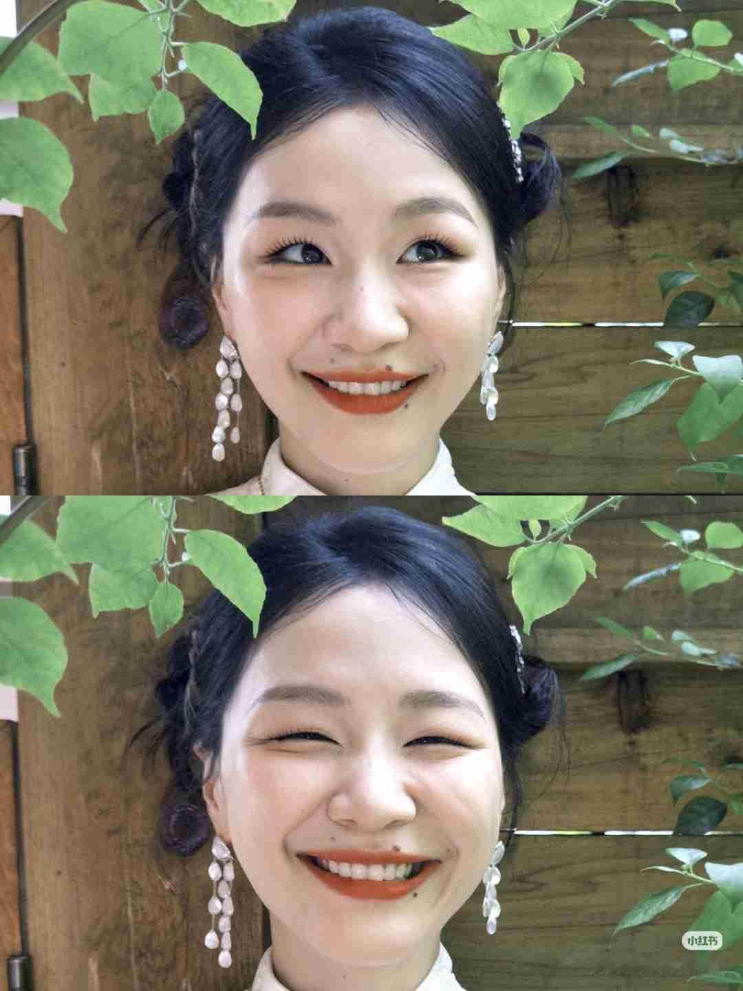 发现一个奇怪的现象，金婧上下嘴唇都有痣，这两颗痣是有说法的上嘴唇有痣