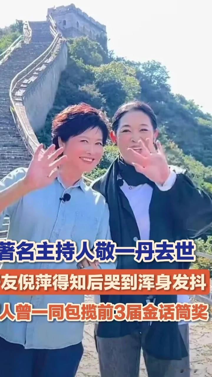 敬一丹去世，让倪萍最崩溃、最心痛的不是挚友离世，而是她最尊敬的敬大姐走了，但自己