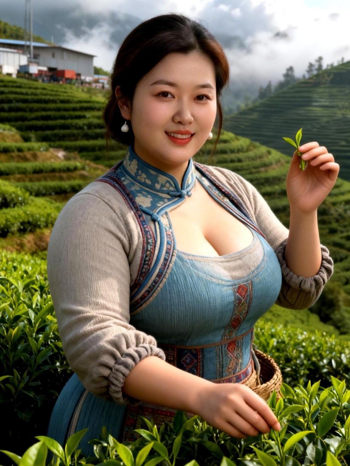 茶园里的微笑：采茶姑娘的美好一天