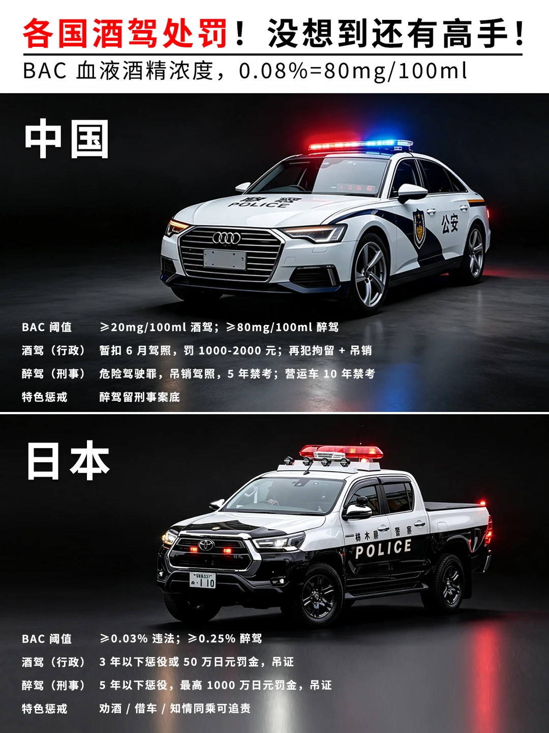 各国酒驾处罚差距能有多大？看完不敢碰一滴