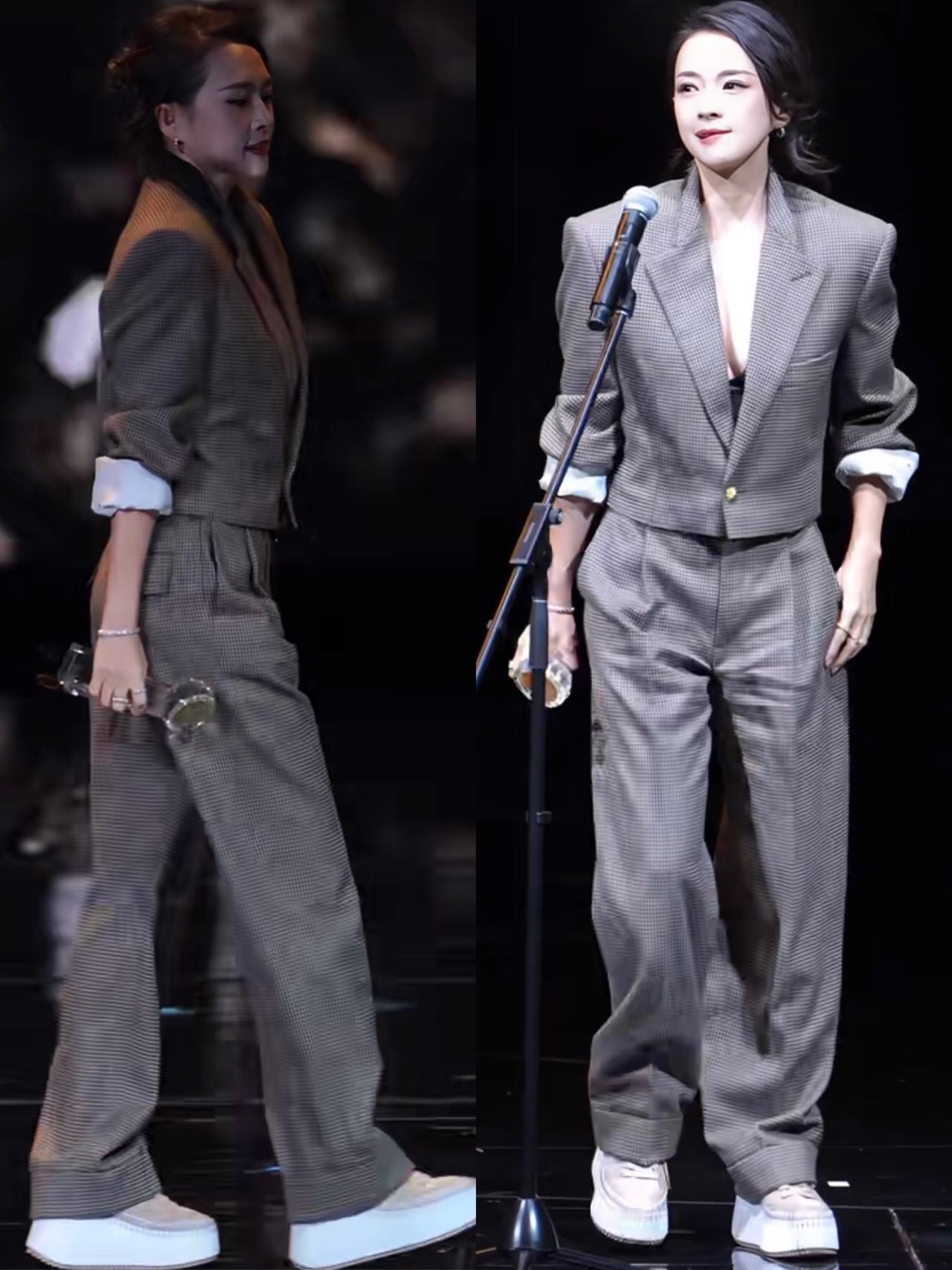 看出来了到底是离婚女人，否则这么大胆的穿着汪峰不能答应吧[捂脸哭]多年了没