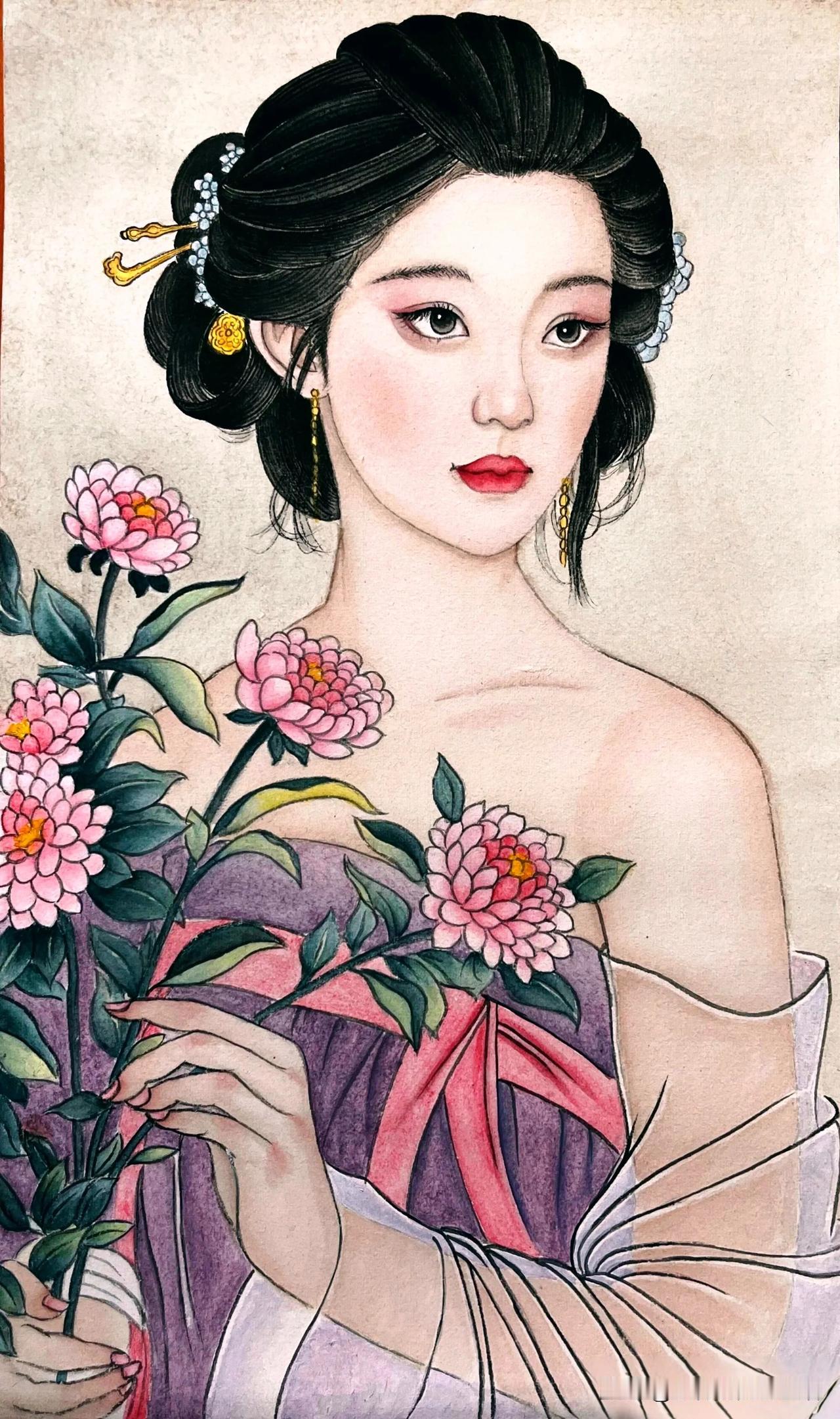 仕女图欣赏
