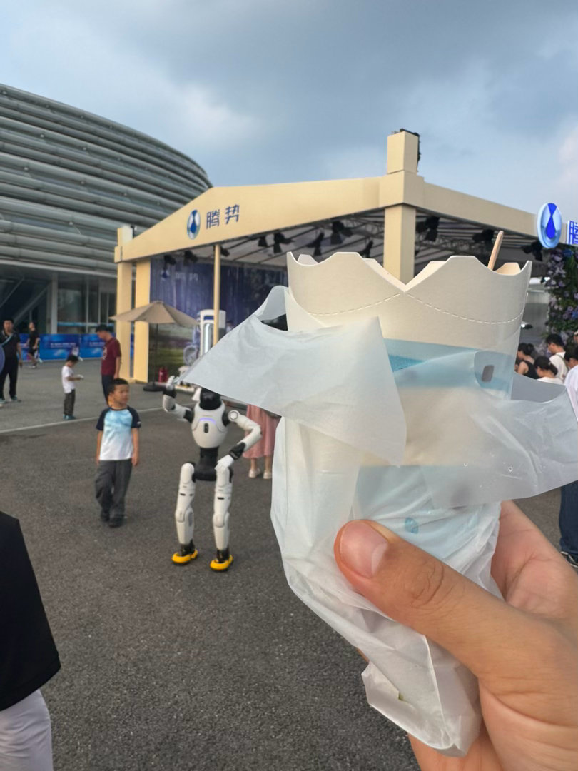 腾勢汽车与机器人共创未来第二届世界人形机器人运动会来玩吧，机器人太搞笑了。