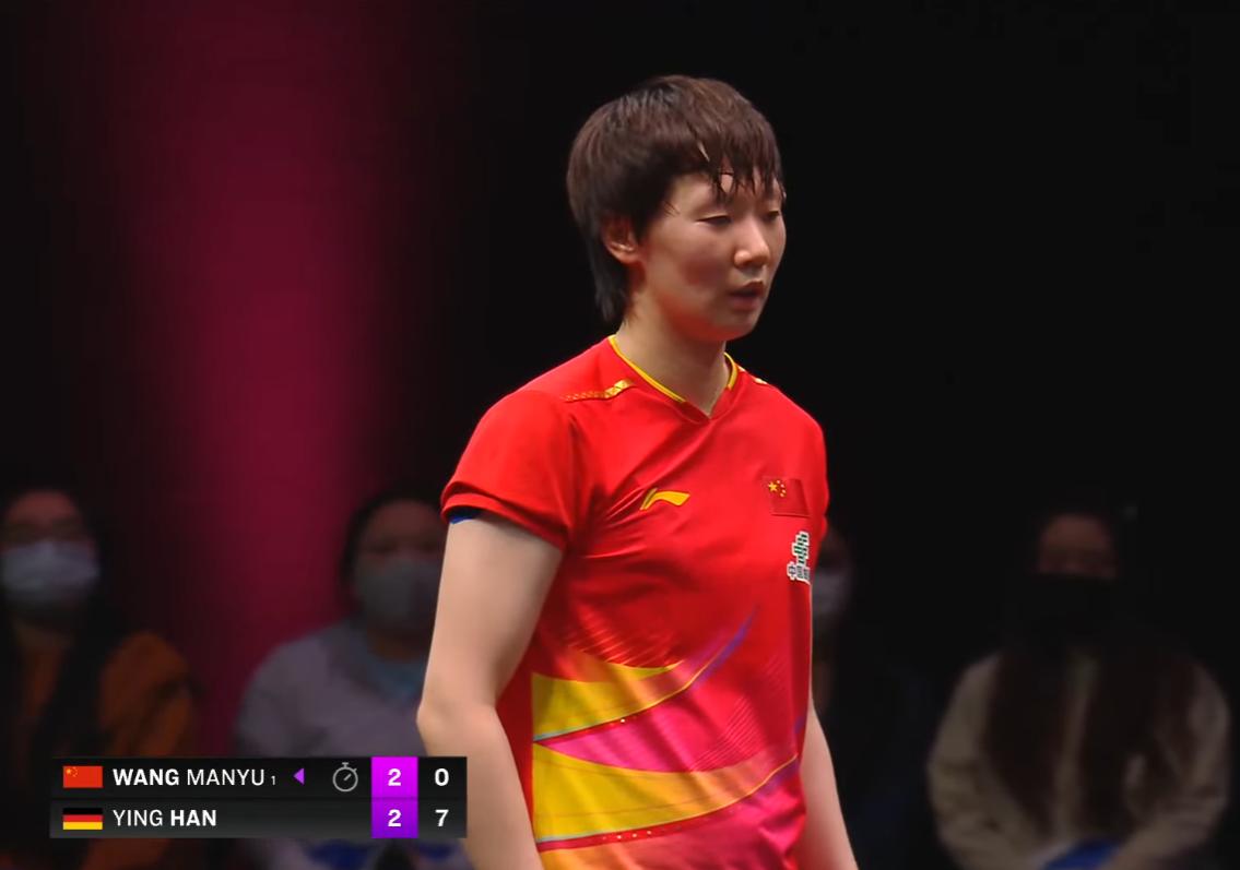 哎，王曼昱粉丝都哭了！鳗鱼太难了。0:8开局，韩莹10:4拿到局点，11