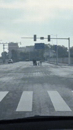 哎，这是马路不是公园啊