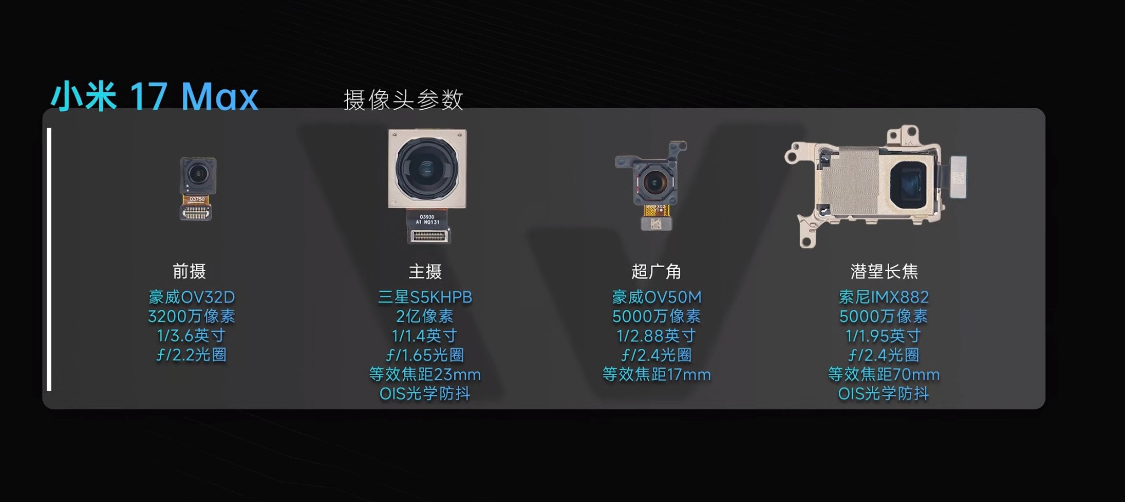 嗯？看隔壁楼斌的小米17max拆解视频，发现主摄拆解出来的型号是三星HPB