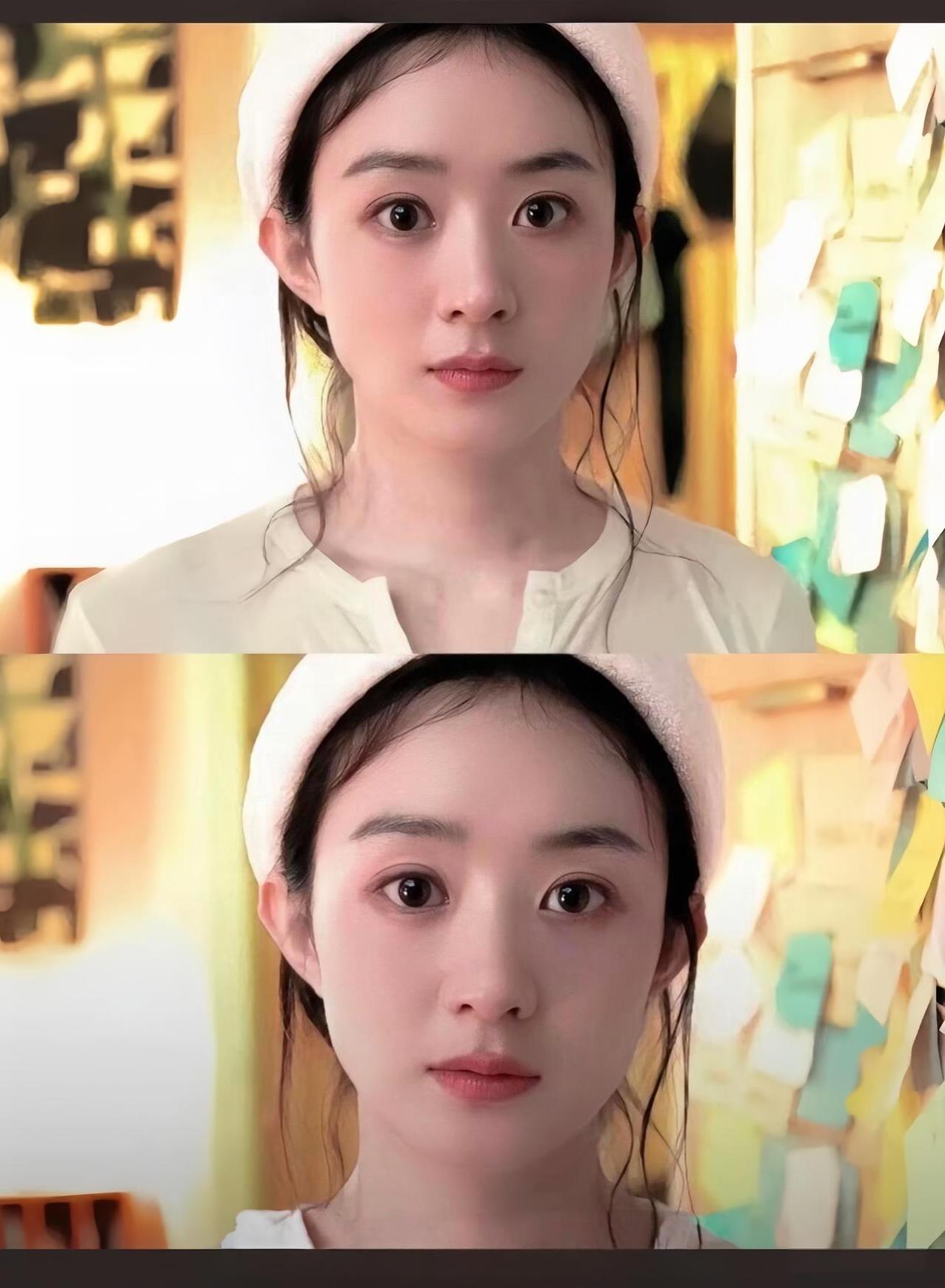 #赵丽颖这颜值，真得谢谢妈妈！谁不夸一句赵丽颖妈妈太会生啊！脸小得像巴掌，眼睛