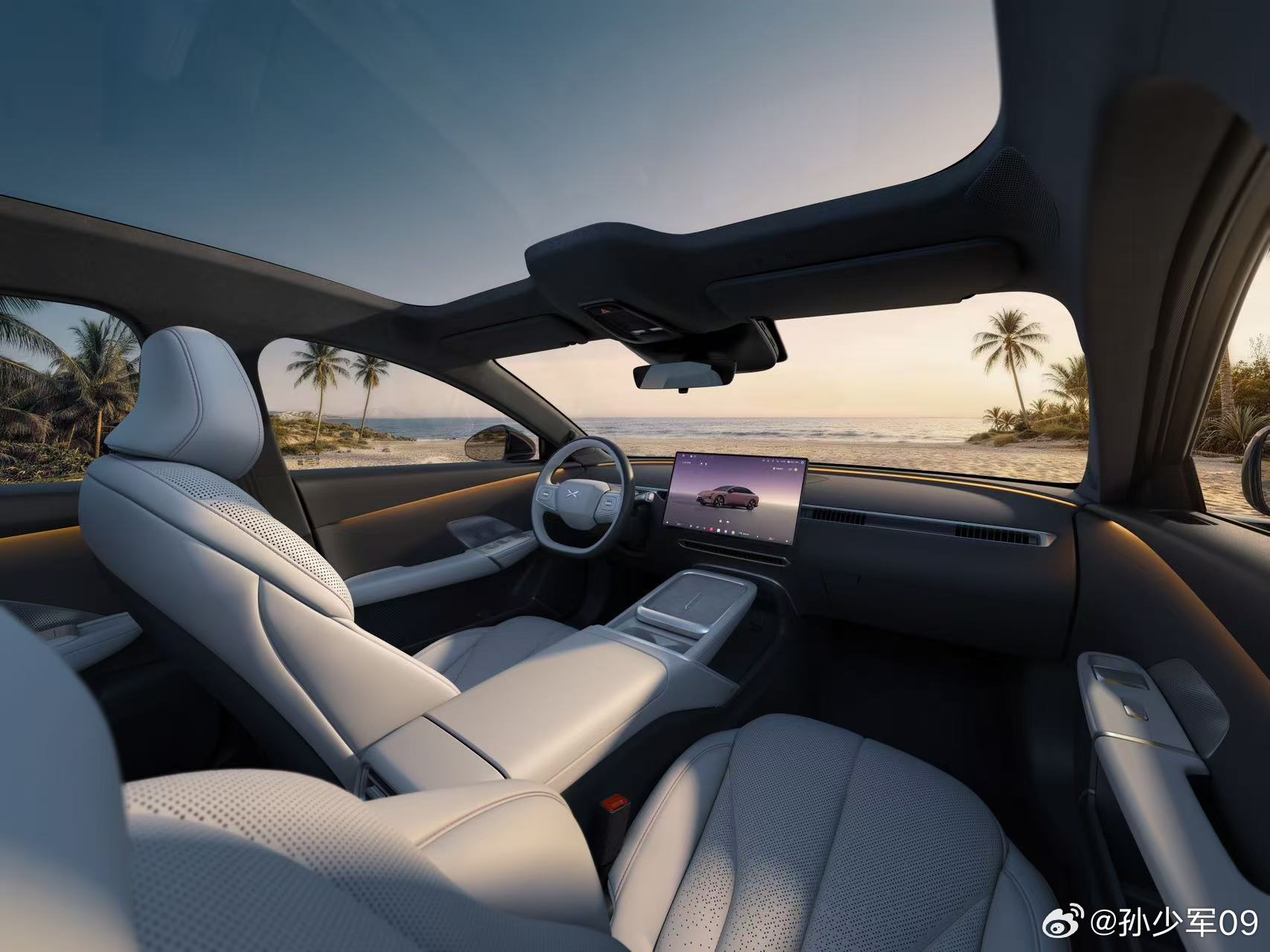 26款小鹏mona新主题配色，车漆+轮毂+内饰缝线+Nappa座椅27号开放试