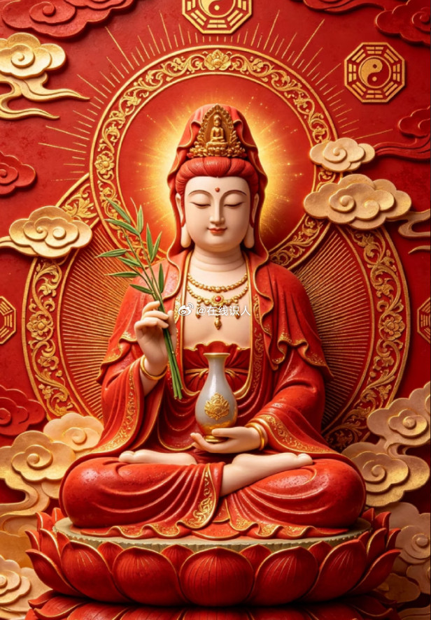 老辈人说了，见红衣菩萨就得拜！心诚者皆能得庇佑，好运不请自来赶紧在评论区打卡：菩
