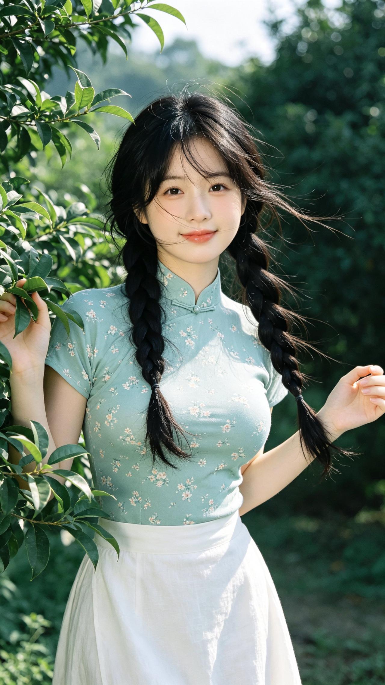 青丝拂绿意，笑语入画来。你见过倾国倾城的美女吗？