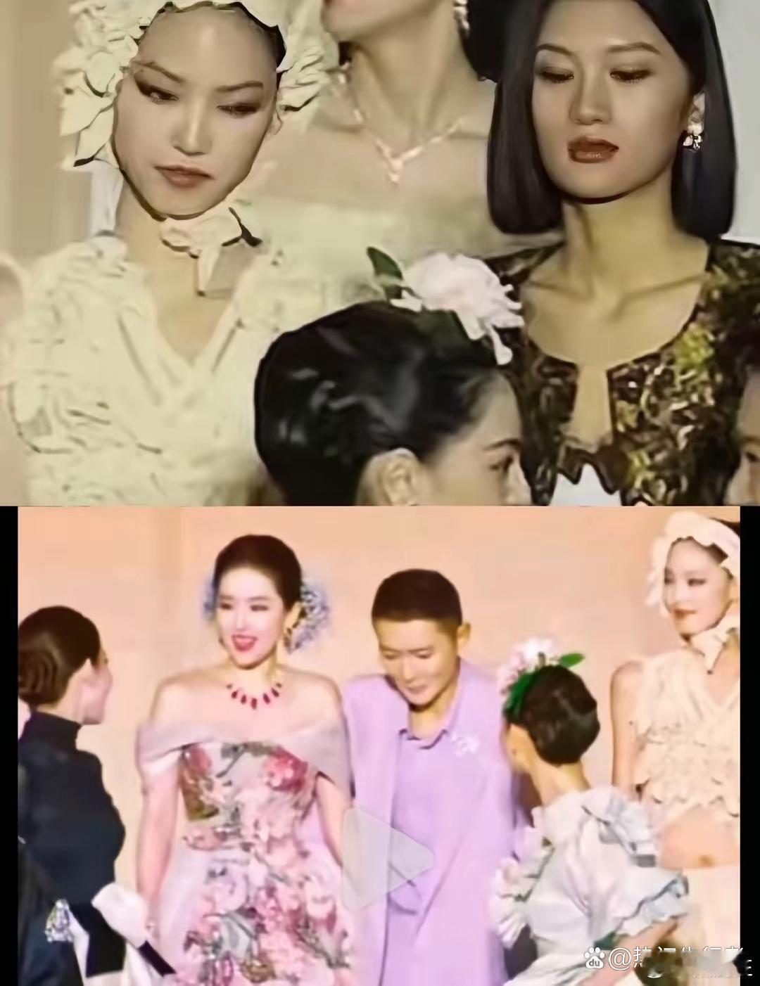 这个对比真的太好笑了🤣白衣美女看刘亦菲的眼神满眼欣赏，看钟楚曦…………哈哈哈哈