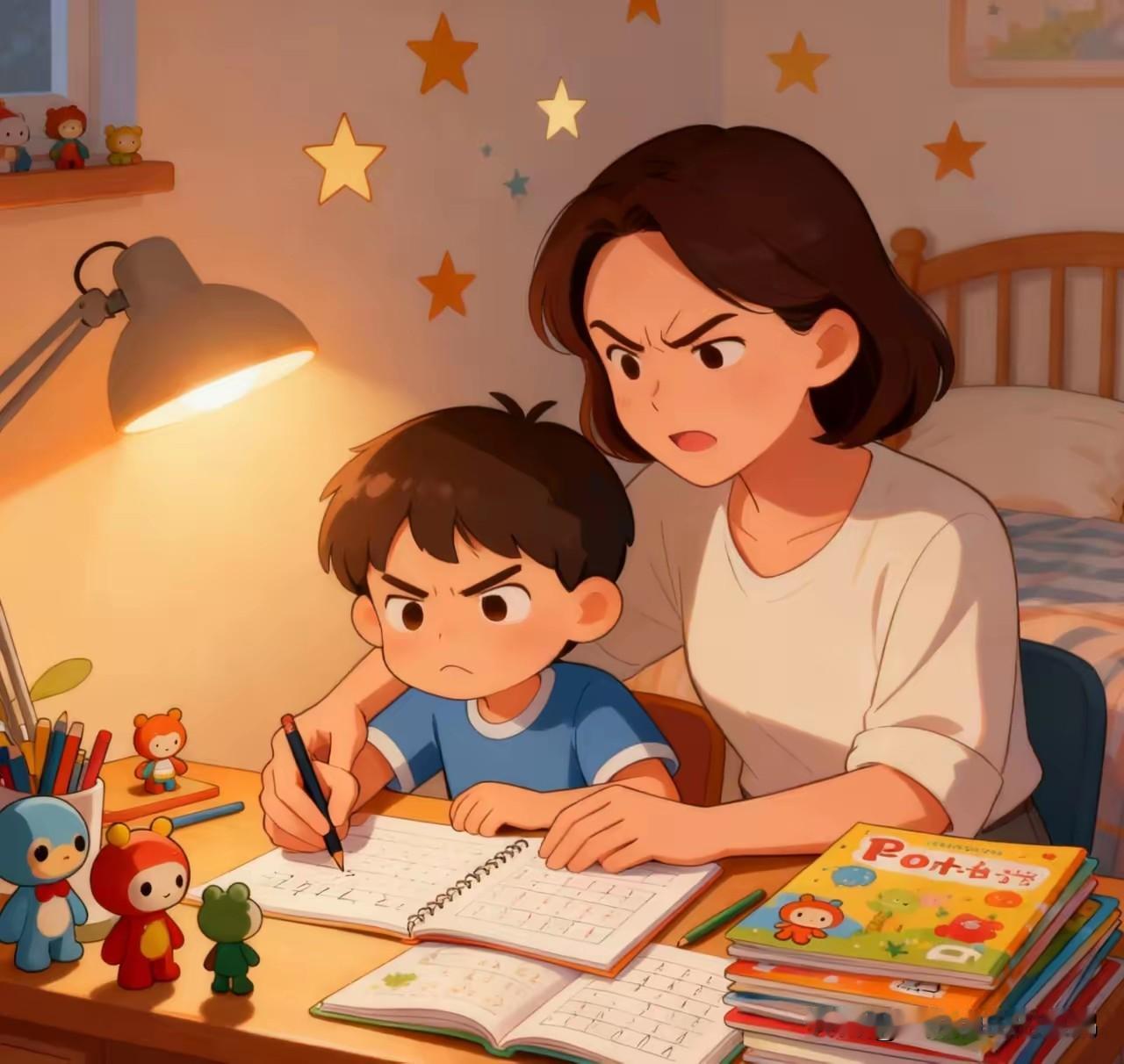 辅导孩子写作业，真让人崩溃！昨天帮孩子写一篇关于“妈妈陪我一起”的作文，我让孩