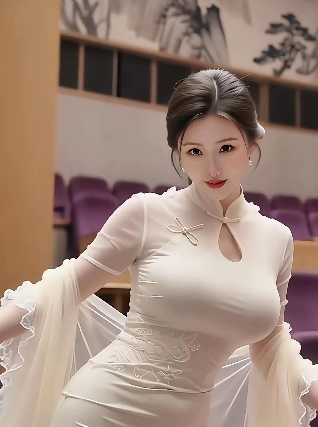 绝了，这两旗袍美女哪个漂亮？