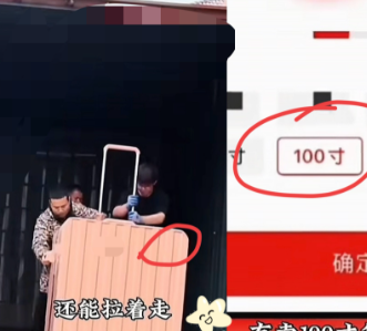 “一个敢买一个敢卖！”江西，一女子网购时意外发现100寸行李箱，出于好奇果断下单